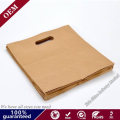 Recycled Fast Food Bread Take Away Shopping Packaging Bag Brown Kraft with Die Cut Handle